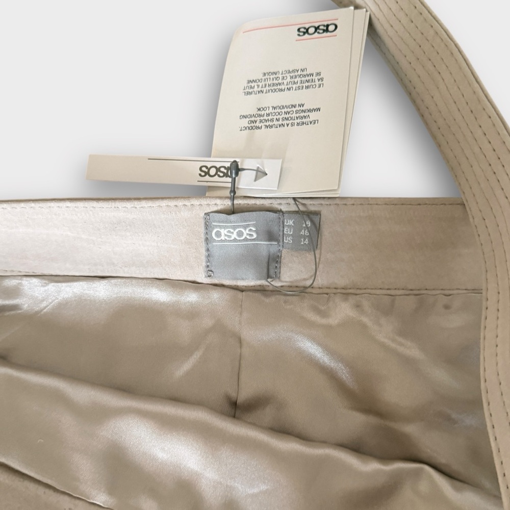 ASOS Premium Suede Midi Skirt – Size 14 (NWT) - Picture 6 of 9